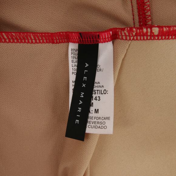 Alex Marie Tankini Swim Top Red V Neck Cutout Back Padded Bra Size Medium NWT - Picture 9 of 13